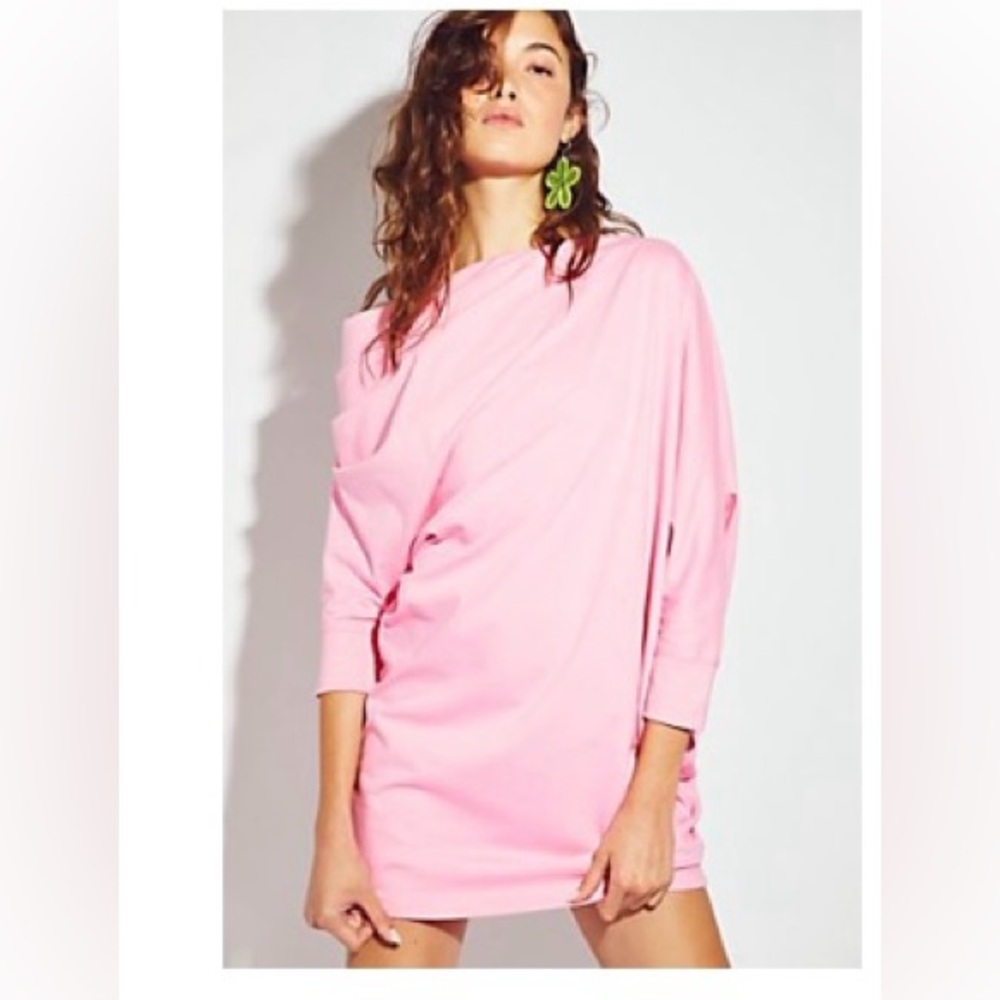 Free People Pink One Shoulder Dress